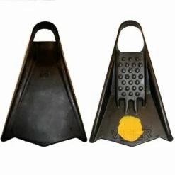 Mike Stewart Viper Bodyboard Fins - Black/ Yellow Dot - Stiff Flex