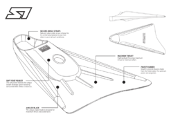 STEALTH S1 CLASSIC FINS - All Black -surf shop 146419