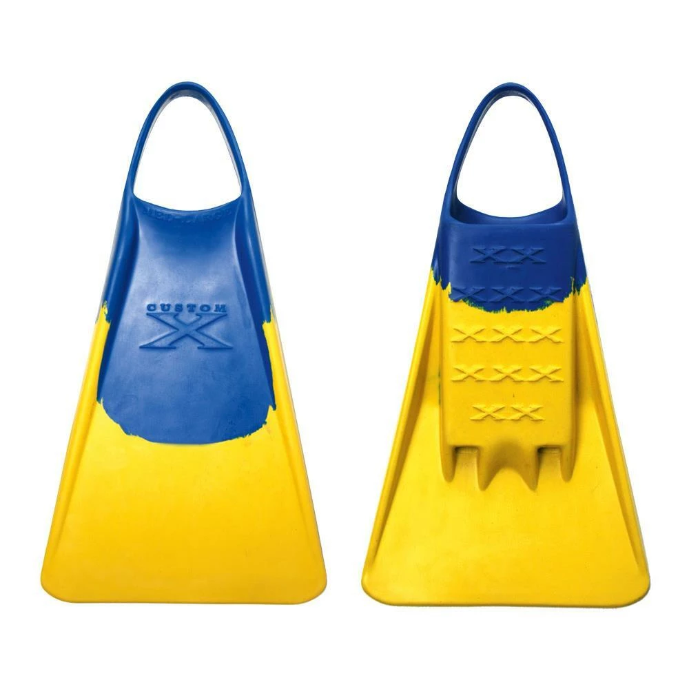 CUSTOM X FINS - BLUE/ YELLOW 1 CUSTOM X FINS - BLUE/ YELLOW