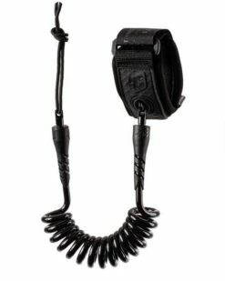 CREATURES OF LEISURE Reliance Coiled Wrist Leash - Black / Black