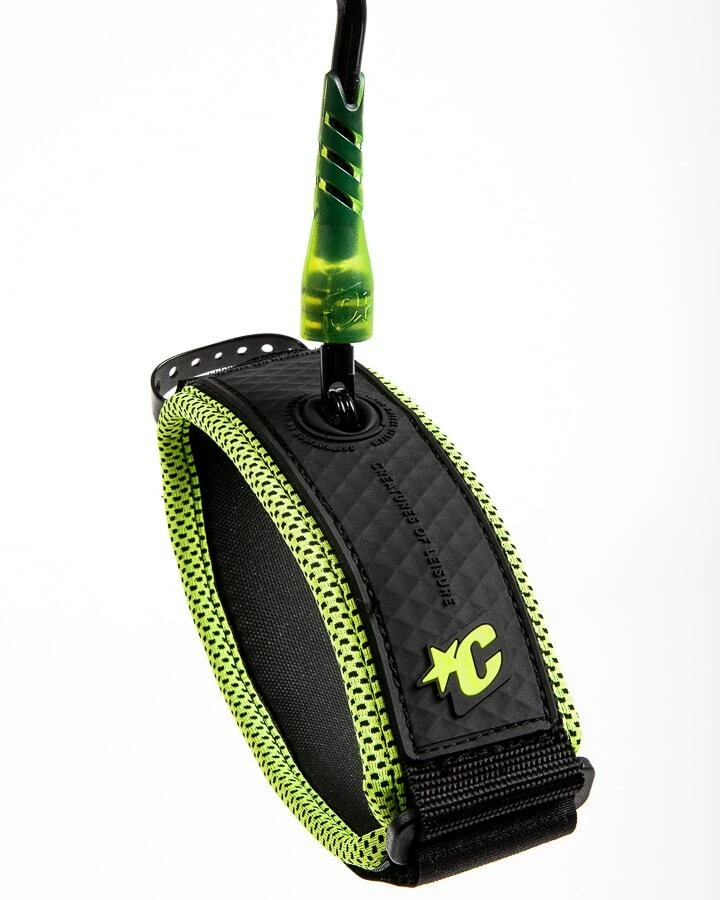 CREATURES OF LEISURE Reliance Bicep Leash - Black Coil/ Lime Cuff 2 CREATURES OF LEISURE Reliance Bicep Leash - Black Coil/ Lime Cuff - Image 2