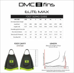 DMC Elite Max Fin - Charcoal/ Flouro -surf shop 640465 2