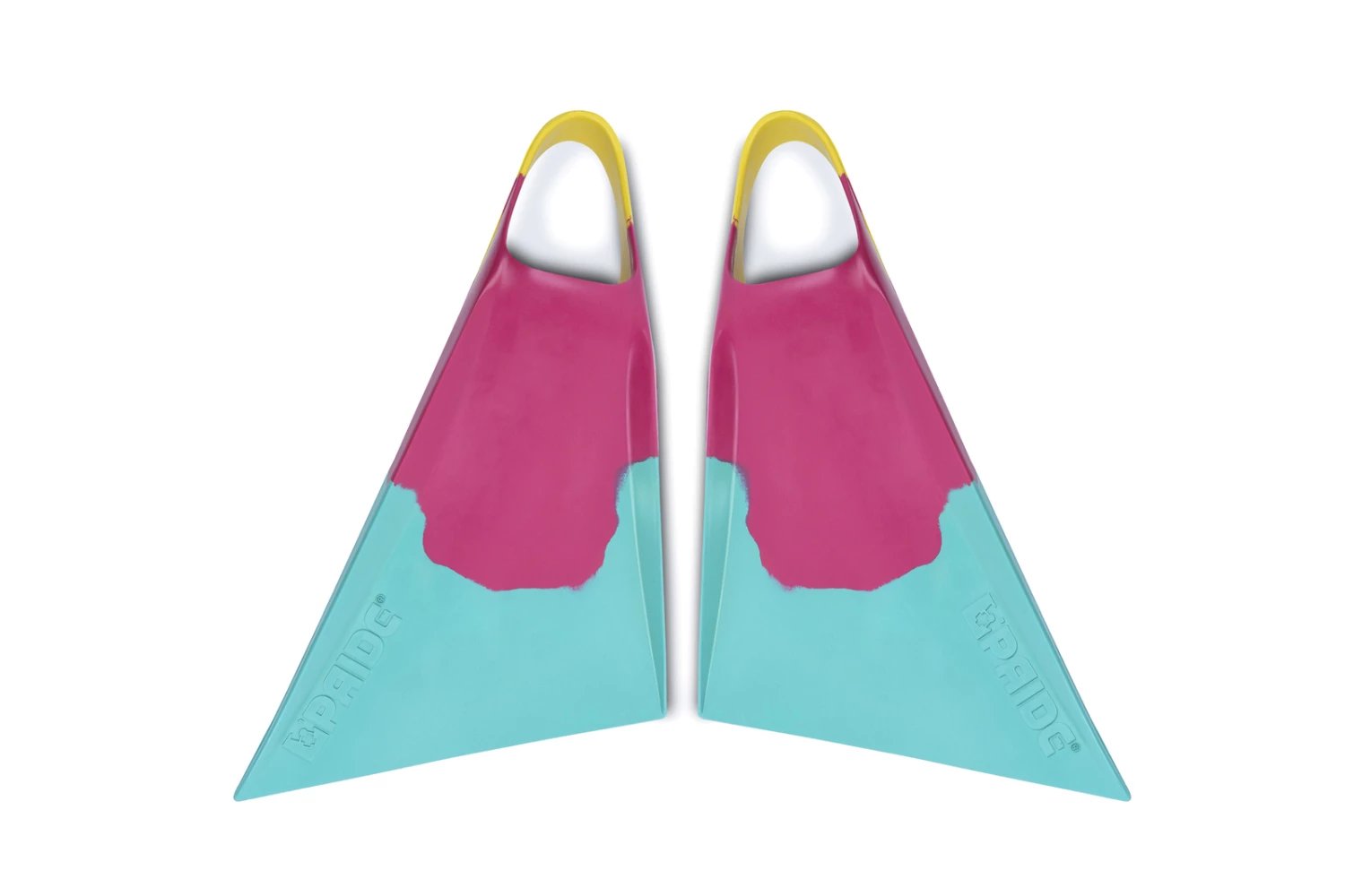 VULCAN V3 FINS - PLC Retro Model - Pink // Aqua// Yellow 2 VULCAN V3 FINS - PLC Retro Model - Pink // Aqua// Yellow - Image 2