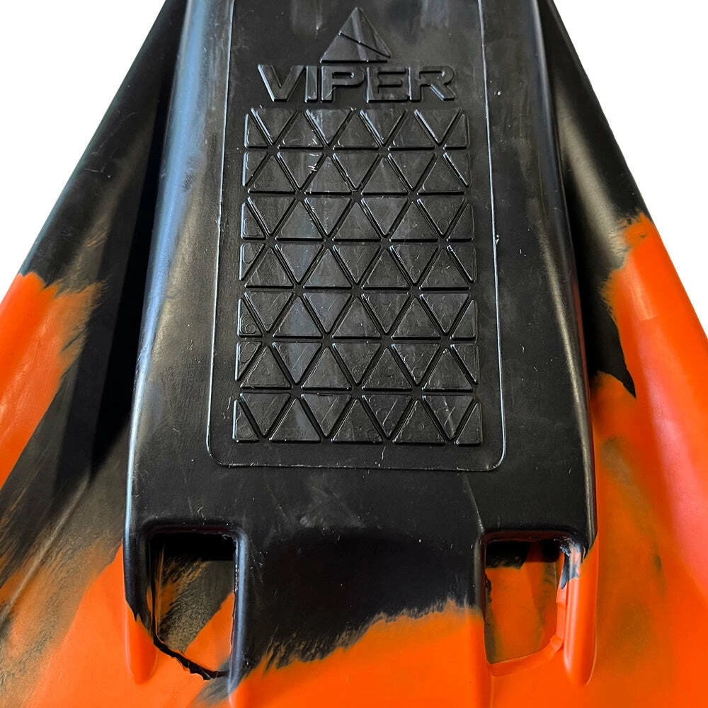 Viper Delta Icon Super Soft Bodyboard Fins - Black// Orange 2 Viper Delta Icon Super Soft Bodyboard Fins - Black// Orange - Image 2