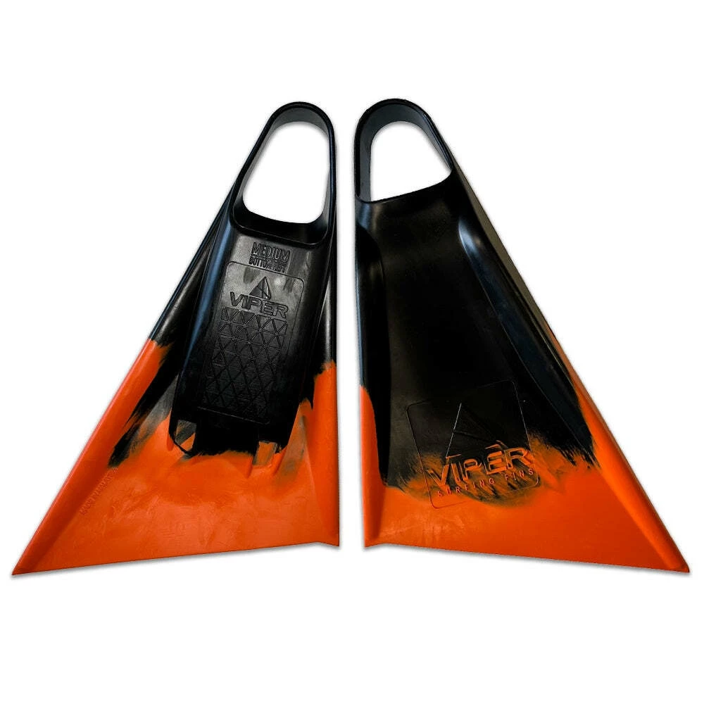 Viper Delta Icon Super Soft Bodyboard Fins - Black// Orange 1 Viper Delta Icon Super Soft Bodyboard Fins - Black// Orange
