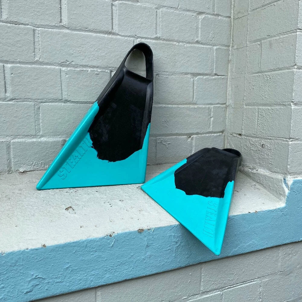 STEALTH S2 FINS - Super Soft Flex Black //Teal 4 STEALTH S2 FINS - Super Soft Flex Black //Teal - Image 4