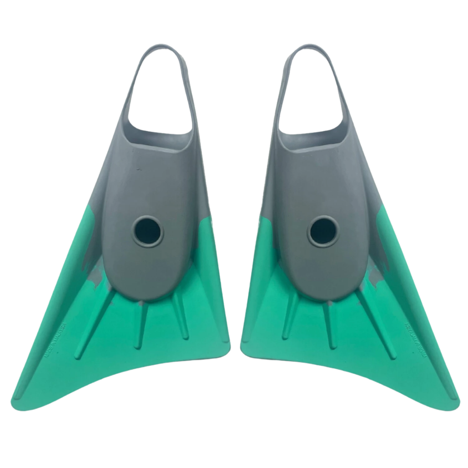 STEALTH S1 Classic Super Soft Fins - Grey/ Green 2 STEALTH S1 Classic Super Soft Fins - Grey/ Green - Image 2