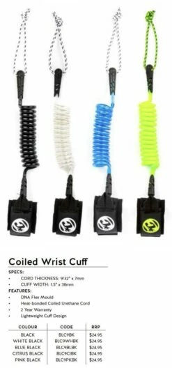 CREATURES OF LEISURE Coiled Wrist Leash - Lime -surf shop 9239244 2