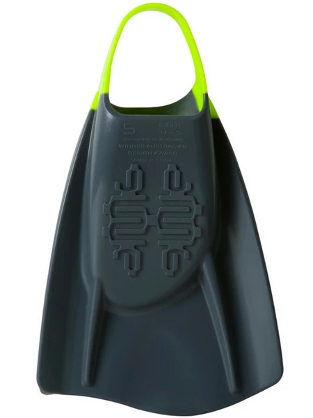 DMC Elite Fins - Charcoal/ Flouro Strap 2 DMC Elite Fins - Charcoal/ Flouro Strap - Image 2