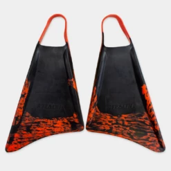 STEALTH S1 SUPREME FINS - Black/ Red Pattern