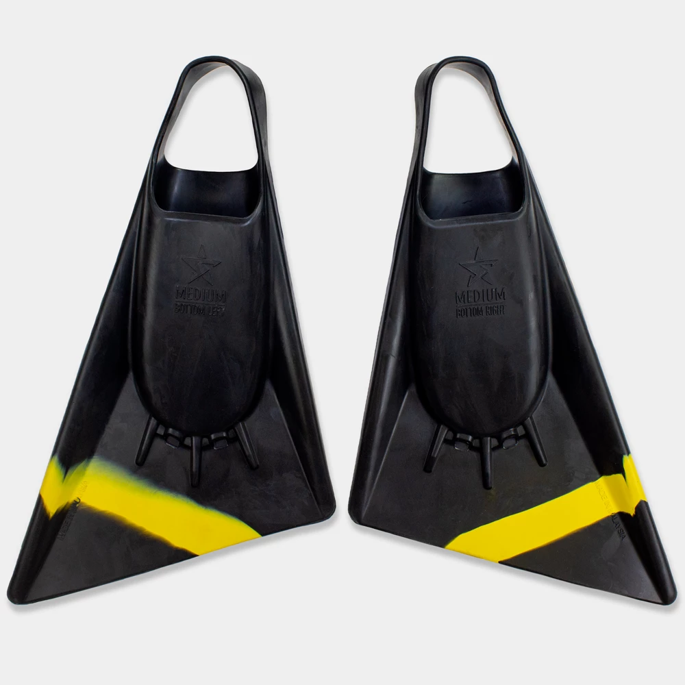 STEALTH S2 Pinnacle FINS - Black / Yellow Stripe 2 STEALTH S2 Pinnacle FINS - Black / Yellow Stripe - Image 2