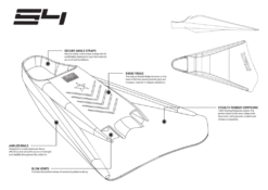 STEALTH S4 FINS - Retro - Black/ Yellow/ Emerald Green -surf shop 9392322 2